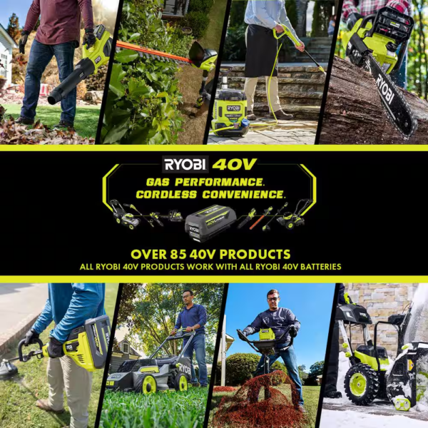 40V 15 In. Expand-It Cordless Battery Attachment Capable String Trimmer with 4.0 Ah Battery and Charger