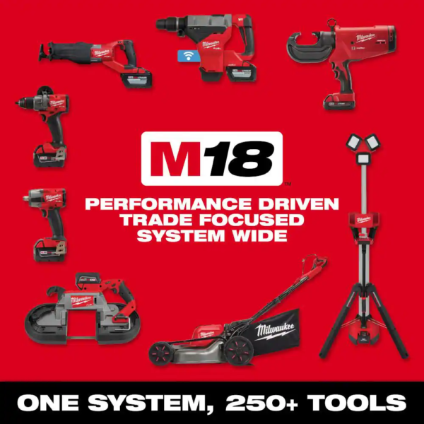 M18 18-Volt Lithium-Ion Cordless Combo Kit 4-Tool with Two 2.0 Ah Batteries, Charger and Tool Bag