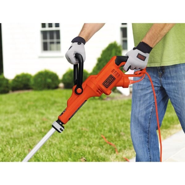 14 In. 7.5 AMP Corded Electric Curved Shaft 0.080 In. Single Line 2-In-1 String Trimmer & Lawn Edger with Automatic Feed