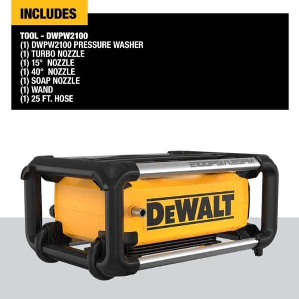 2100 PSI 1.2 GPM 13 Amp Cold Water Electric Pressure Washer with Internal Equipment Storage