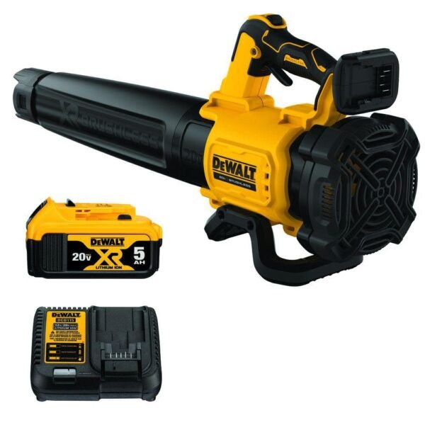 20V MAX 125 MPH 450 CFM Brushless Cordless Battery Powered Blower Kit with (1) 5 Ah Battery & Charger