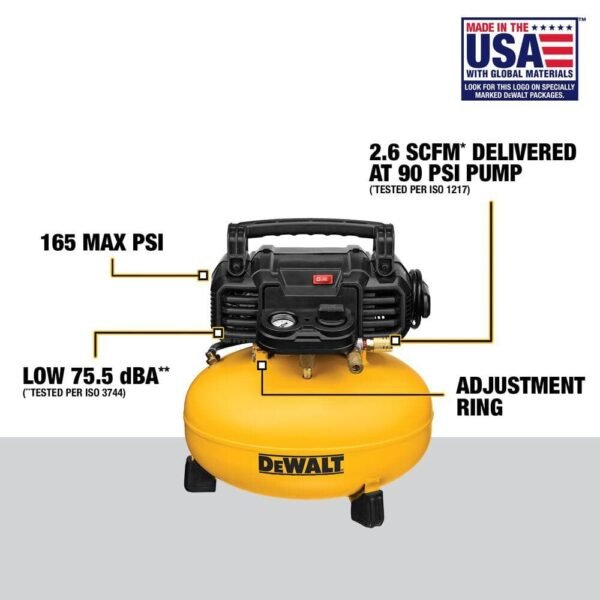 6 Gal. 165 PSI Electric Pancake Air Compressor