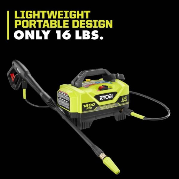 1800 PSI 1.2 GPM Cold Water Corded Electric Pressure Washer