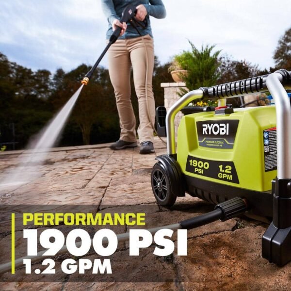 1900 PSI 1.2 GPM Cold Water Wheeled Corded Electric Pressure Washer