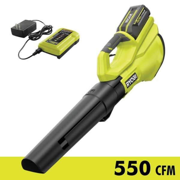 40V 120 MPH 550 CFM Cordless Battery Blower with 4.0 Ah Battery and Charger