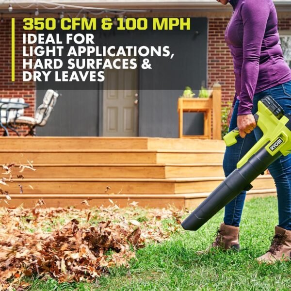 ONE+ 18V Cordless Battery String Trimmer/Edger and Jet Fan Blower Combo Kit (2-Tools) with 4.0 Ah Battery and Charger