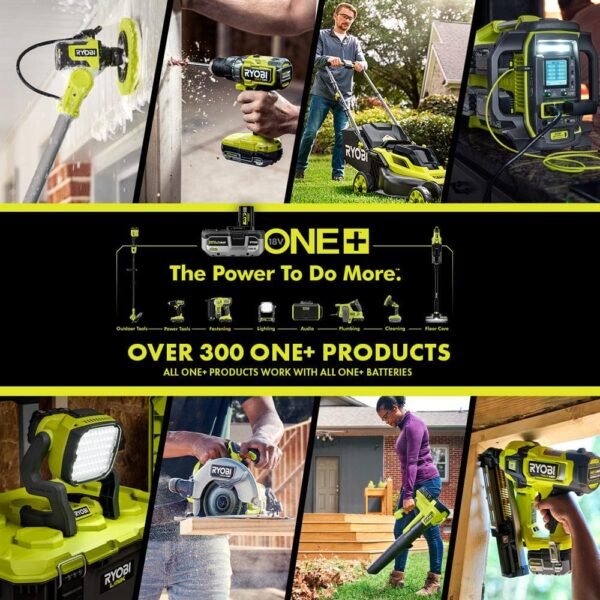 ONE+ 18V Cordless 6-Tool Combo Kit with 1.5 Ah Battery, 4.0 Ah Battery, and Charger